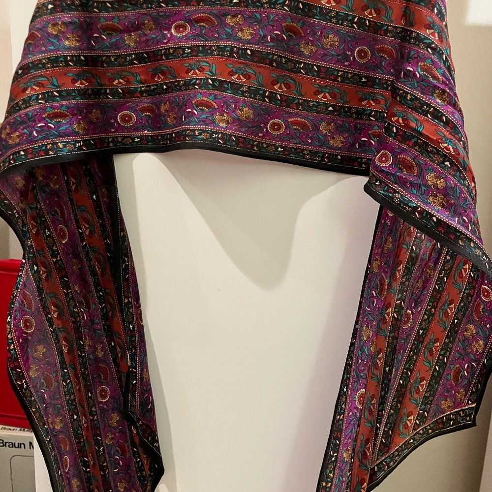 Silk, bias cut scarf, Anne Klein
